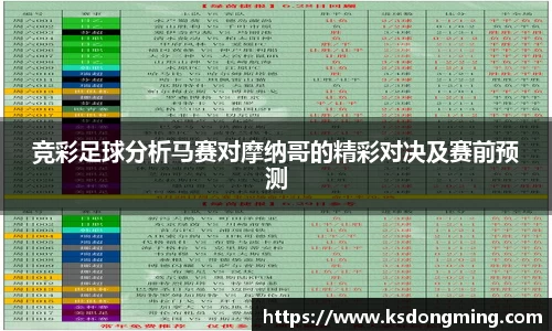 竞彩足球分析马赛对摩纳哥的精彩对决及赛前预测